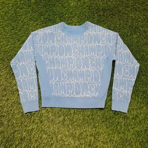 VTG Champion Reverse Weave Sweatshirt Womens M Cropped Boxy Fit Y2K AOP